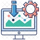 Gestion De Datos En Linea Procesamiento De Datos En Linea Configuracion De Datos Icono