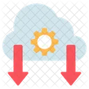 Gestión de descargas en la nube  Icono