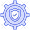 Gestion De La Securite Icone En Ligne Duotone Icône