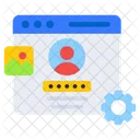 Gestion De Cuentas De Usuario Gestion De Perfiles Web Contrasena De Usuario Icono