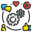 Manejo De Redes Sociales Relaciones Publicas Icono