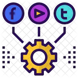 Gestión de redes sociales Logo Icono