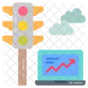 Gestion Inteligente Del Trafico Iot Semaforo Icono