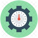 Gestion Del Tiempo Reloj Dentro Del Engranaje Configuracion De Tiempo Icono