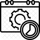Tiempo Gestion Calendario Icono