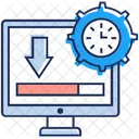 Gestion Del Tiempo De Descarga Tiempo De Descarga De Datos Intercambio De Datos Icono