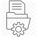 Gestion Des Donnees Thinline Icon Icône