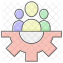 Icono De Color Lineal De Gestion Organizacional Icono