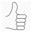 Gesto de la mano con el pulgar hacia arriba  Icono
