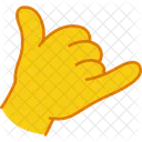 Mao Gesto Amarelo Ícone