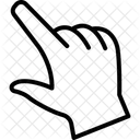 Icono De Linea De Gesto De Pellizco Icono