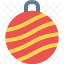 Gestreifter Christbaumkugelball Symbol