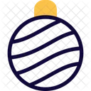 Gestreifter Christbaumkugelball Symbol