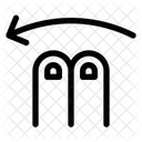 Gesture Swipe Horizontal Left Two Finger Icon