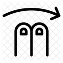 Gesture Swipe Horizontal Right Two Finger Icon