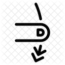 Gesture Swipe Vertical Down Icon