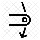 Gesture Swipe Vertical Down Icon