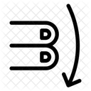 Gesture Swipe Vertical Down Two Finger Icon