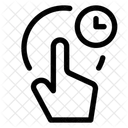 Gesture Tap Clock Icon