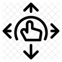 Gesture Tap Expand All Direction Icon