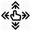 Gesture Tap Expand All Directions Icon
