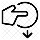 Gesture Tap Swipe Down Icon
