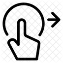 Gesture tap swipe right  Icon