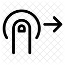 Gesture tap swipe right  Icon