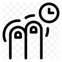 Gesture tap two fingers clock  Icon