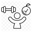 Gesunde Gewohnheiten Symbol