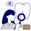 Gesunde Zahne Zahnanalyse Zahnheilkunde Symbol