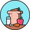 Gesunde Mahlzeit Gesunde Ernahrung Obst Symbol