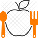 Gesunde Mahlzeit Frisch Biologisch Symbol