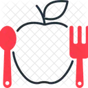 Gesunde Mahlzeit Frisch Biologisch Symbol