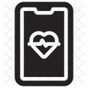 Gesundheits App Herz App Fitness App Symbol