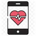 Mobile Gesundheitsfursorge Mobile Kardiologie Medizinische App Symbol