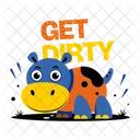 Get Dirty Hippopotamus Animal Icon