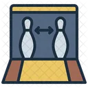 Geteilt Bowling Kegeln Symbol