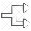 Pfeile Fur Geteilte Strassen Richtungspfeile Doppelseitige Pfeile Symbol