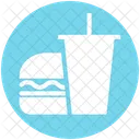 Getrank Und Burger Burger Cola Symbol
