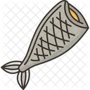 Getrockneter Fisch Fisch Getrocknet Symbol