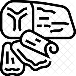 Getrocknetes Rindfleisch  Symbol