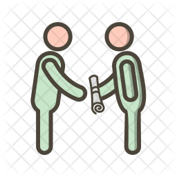 Getting Icon - Download in Colored Outline Style