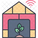 Gewachshaus Smart Farm Lagerhaus Symbol