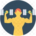 Gewichtheben Bodybuilder Fitnessstudio Symbol