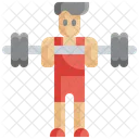 Gewichtheber Gewichtheben Bodybuilding Symbol