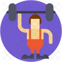 Gewichtheben Bodybuilder Fitnessstudio Symbol