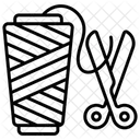 Fadenschneiden Schneidwerkzeug Fadenspule Symbol
