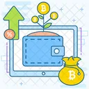 Wachstumsdiagramm Grafik Bitcoin Wachstum Icon