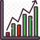 Liniendiagramm Handelsdiagramm Bericht Symbol